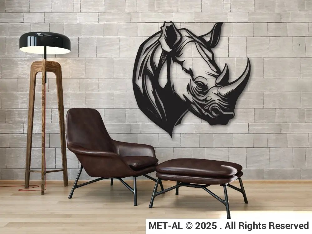 Rhino Metal Wall Art - MET - AL