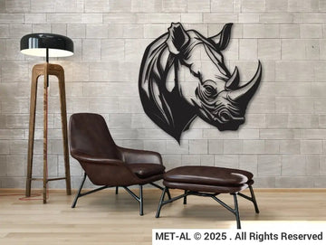 Rhino Metal Wall Art - MET - AL