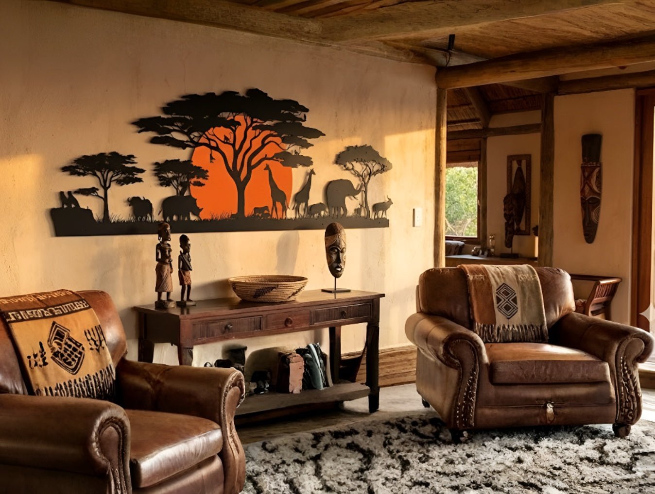Savanna Sunset Metal Wall Art - Stunning African Home Decor – MET-AL