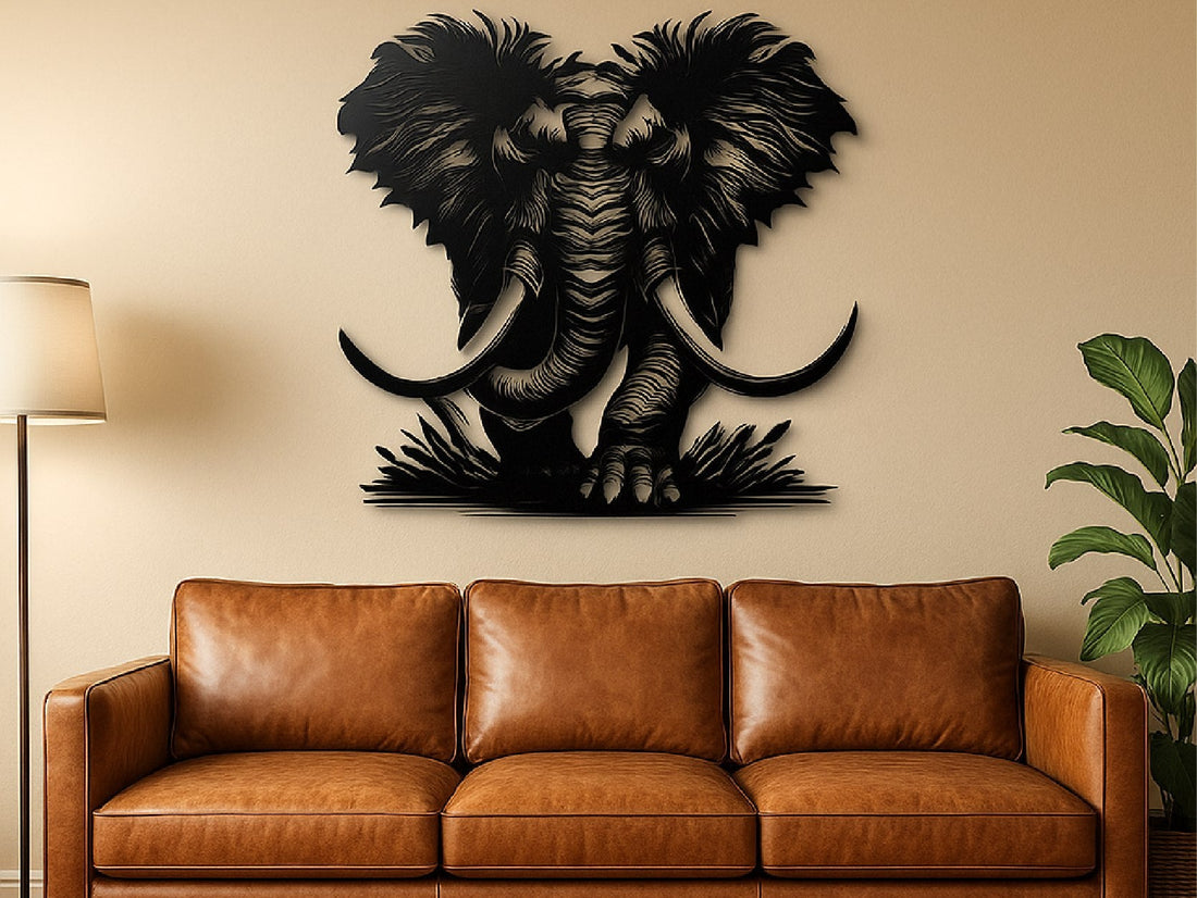 Serious Tusks Metal Wall Art - MET - AL