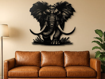 Serious Tusks Metal Wall Art - MET - AL