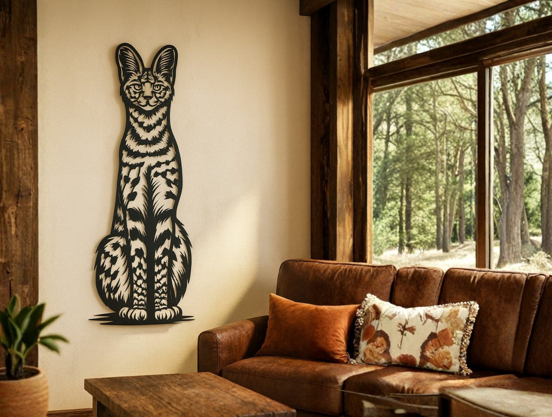 Serval Metal Wall Art - MET - AL