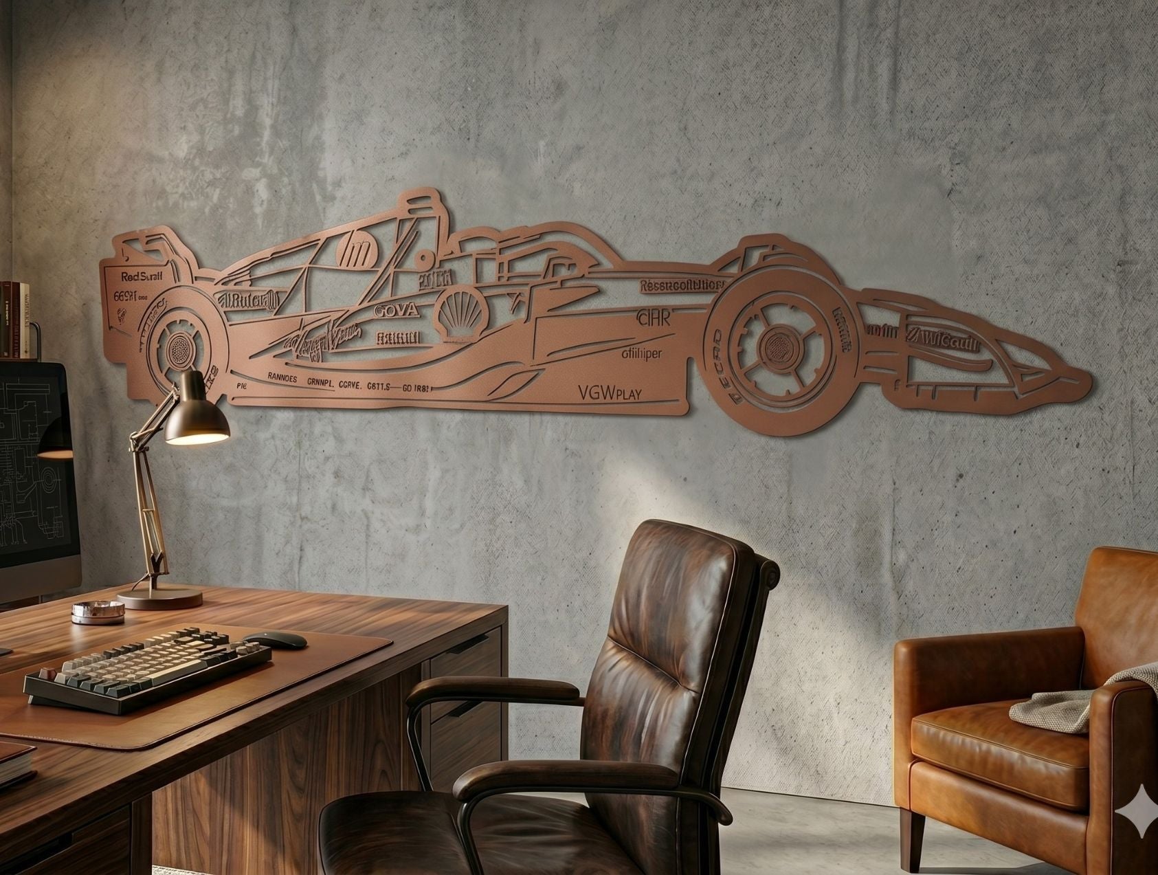 SF - 26 Side View F1 Car Metal Wall Art - MET - AL