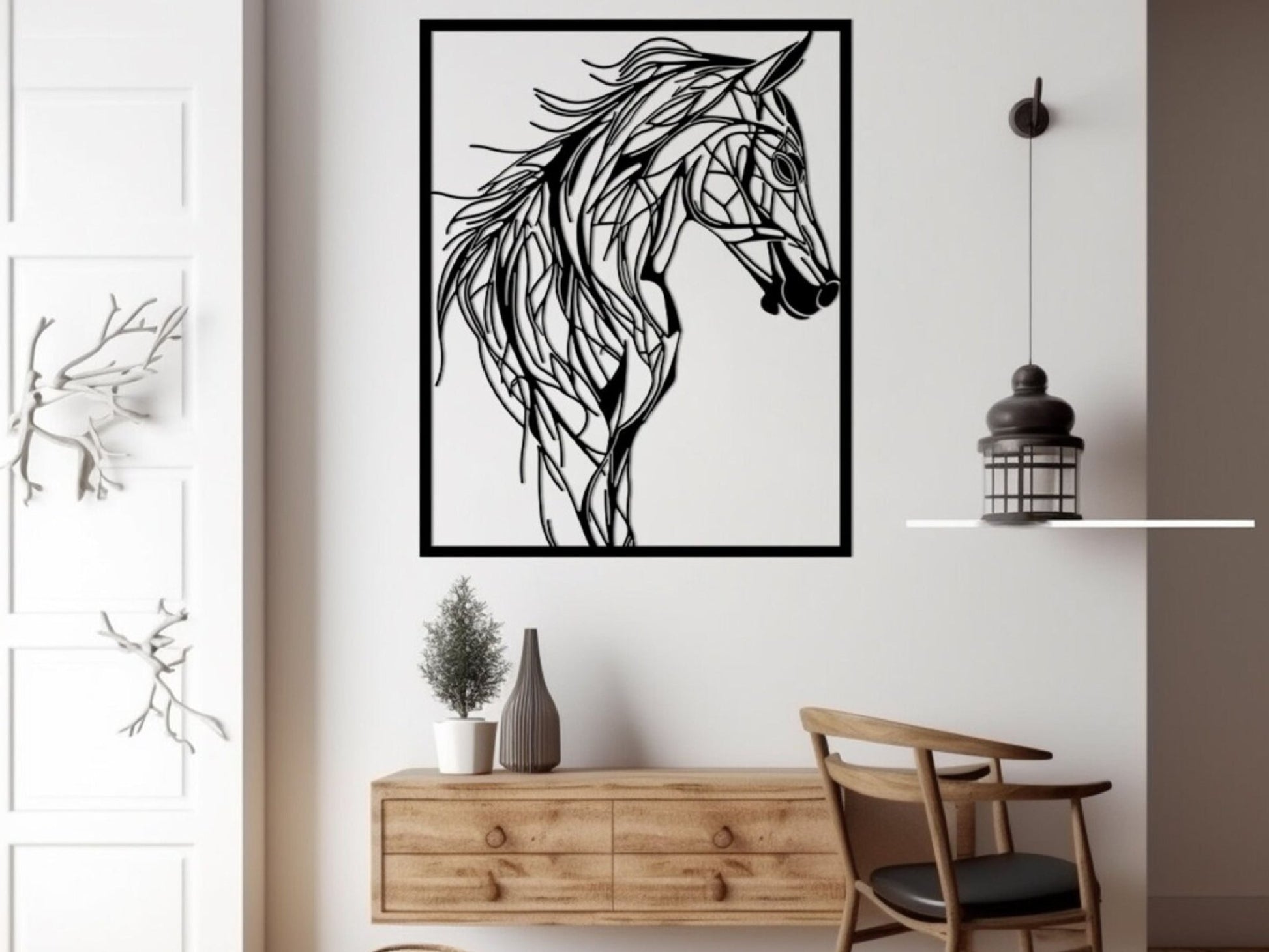 Stallion Lines Metal Wall Art - MET - AL