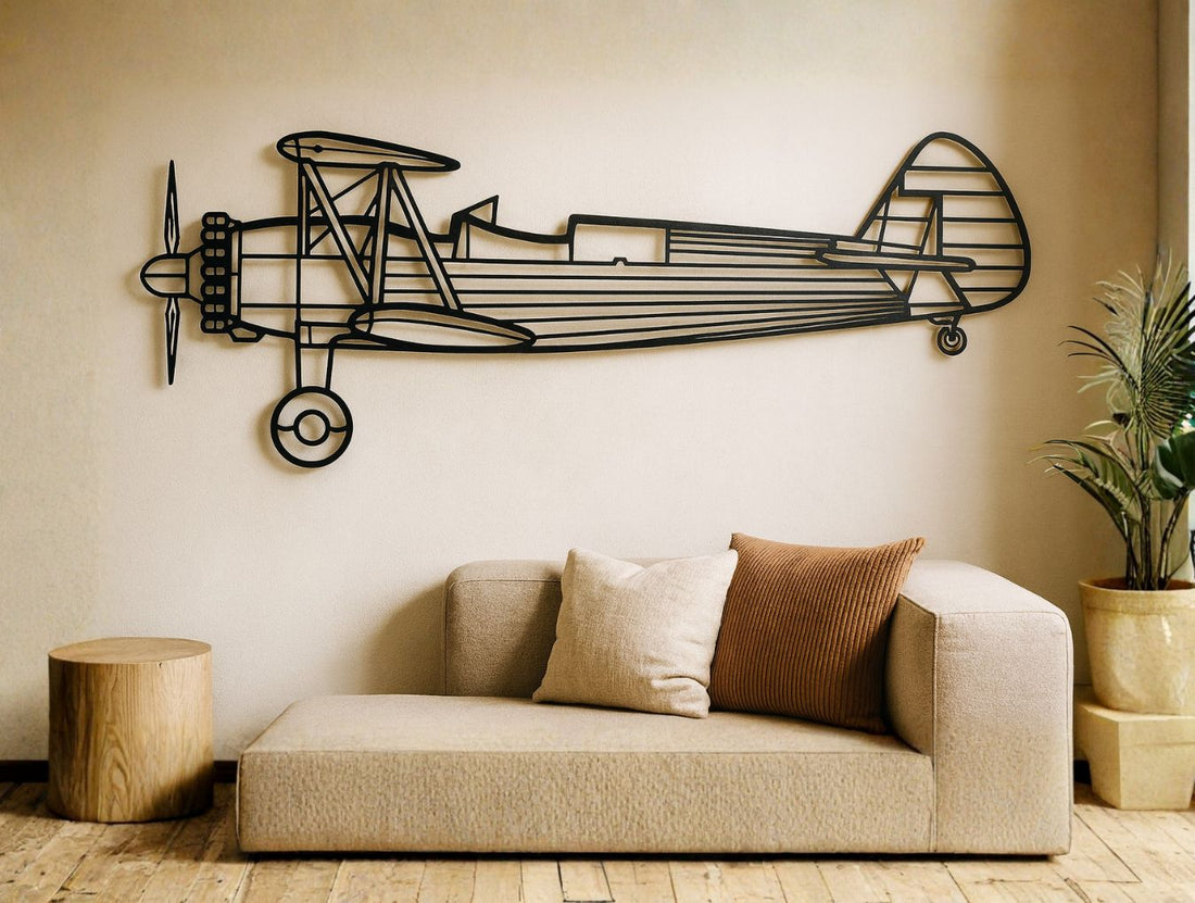 Stearman 75 Metal Wall Art - MET - AL