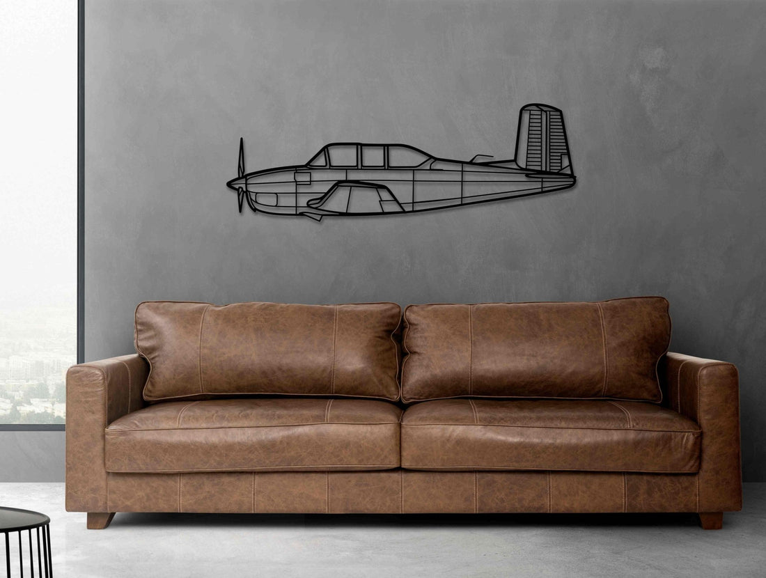 T - 34A Mentor Silhouette Metal Wall Art - MET - AL