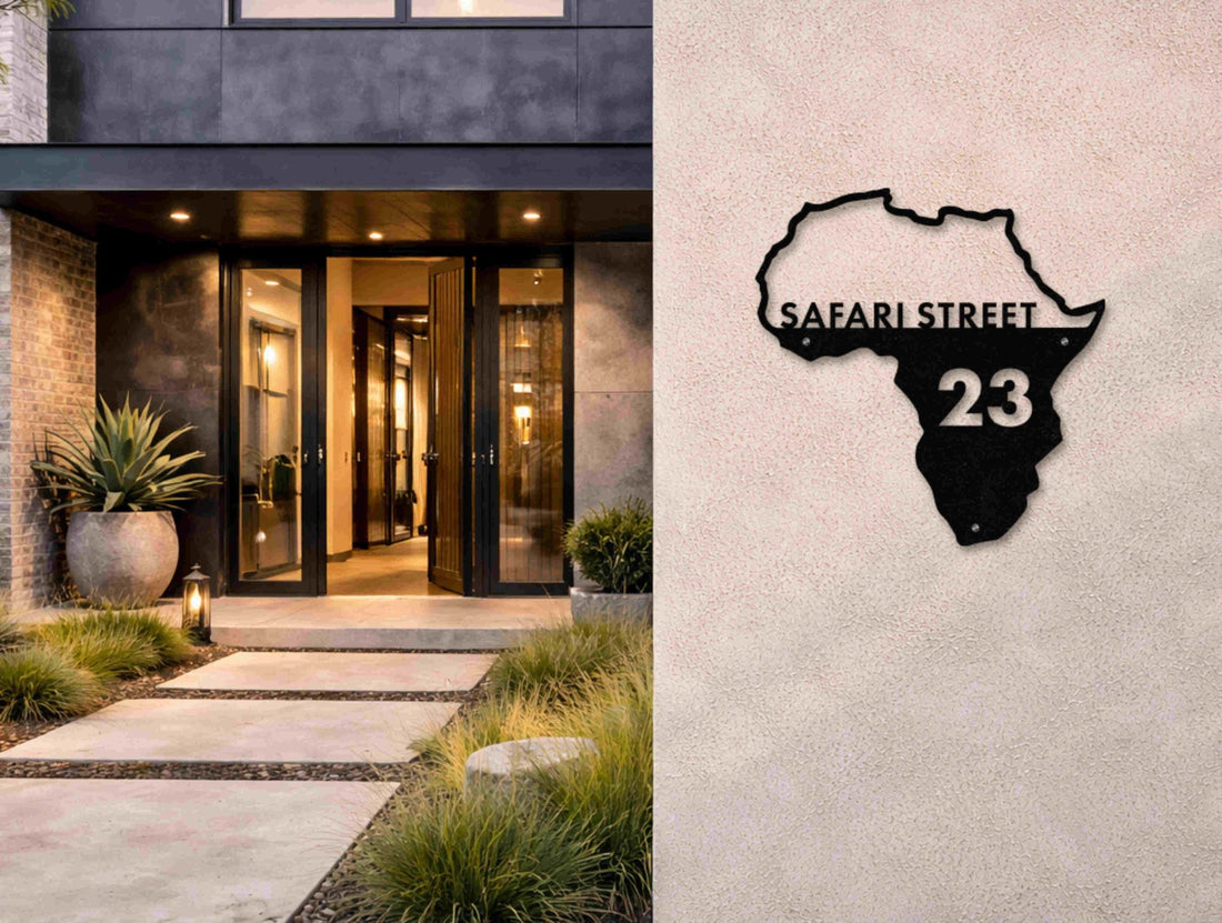 The African Horizon Metal House Number - MET - AL