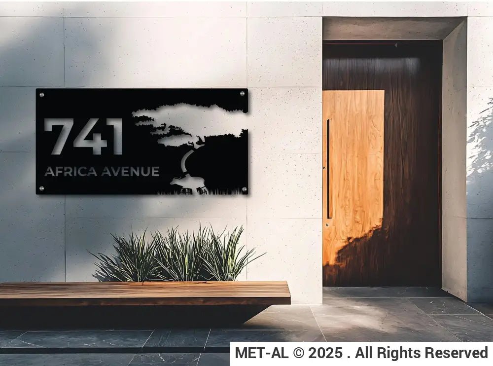 The African Metal House Number - MET - AL