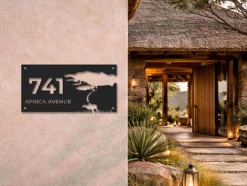 The African Metal House Number - MET - AL