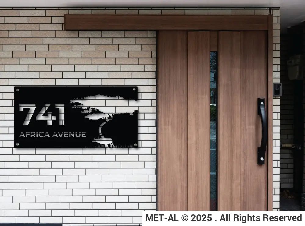The African Metal House Number - MET - AL