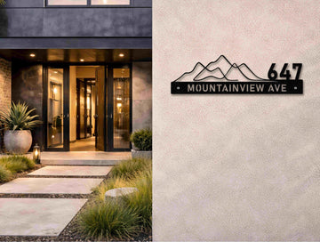 The Alpine Lines Metal House Number - MET - AL