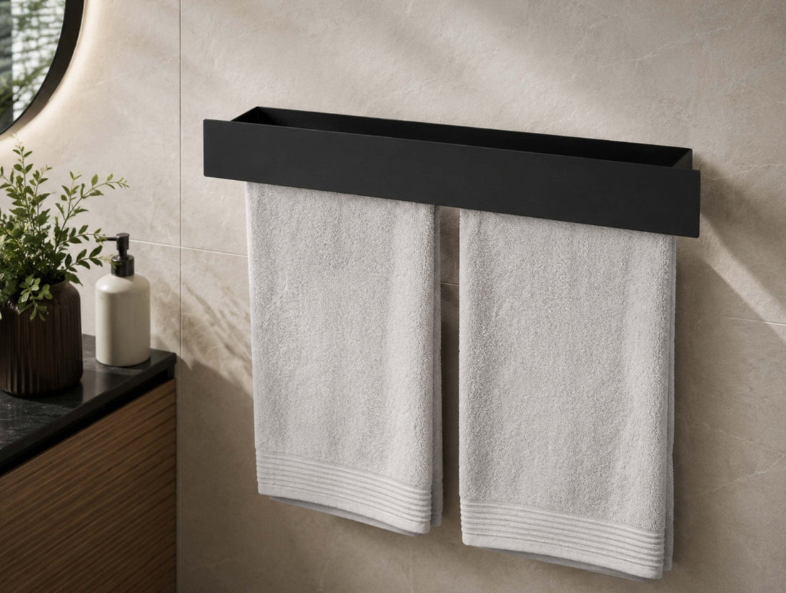 The Bloc Range Metal Bath Towel Holder - MET-AL