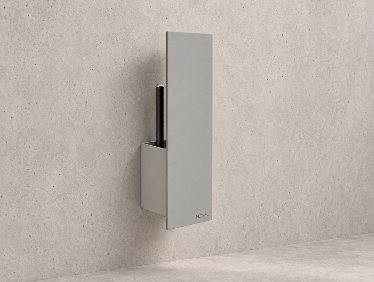 The Bloc Range Wall-Mounted Metal Toilet Brush Holder - MET-AL