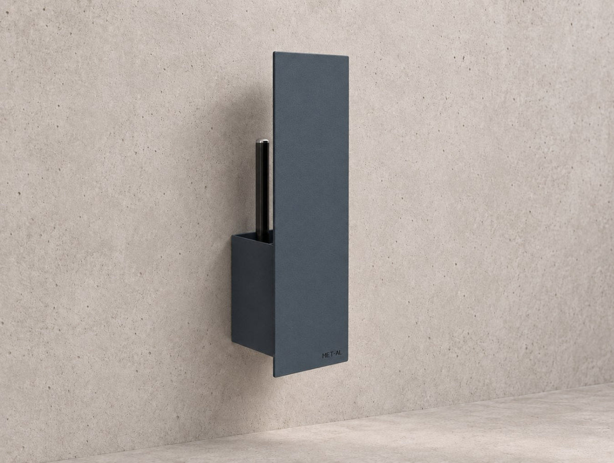 The Bloc Range Wall-Mounted Metal Toilet Brush Holder - MET-AL