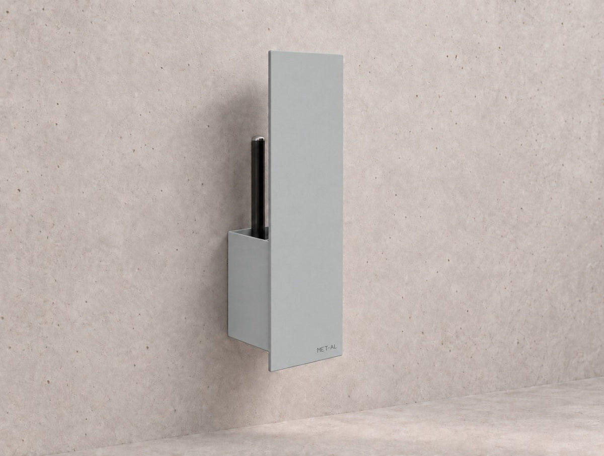 The Bloc Range Wall-Mounted Metal Toilet Brush Holder - MET-AL