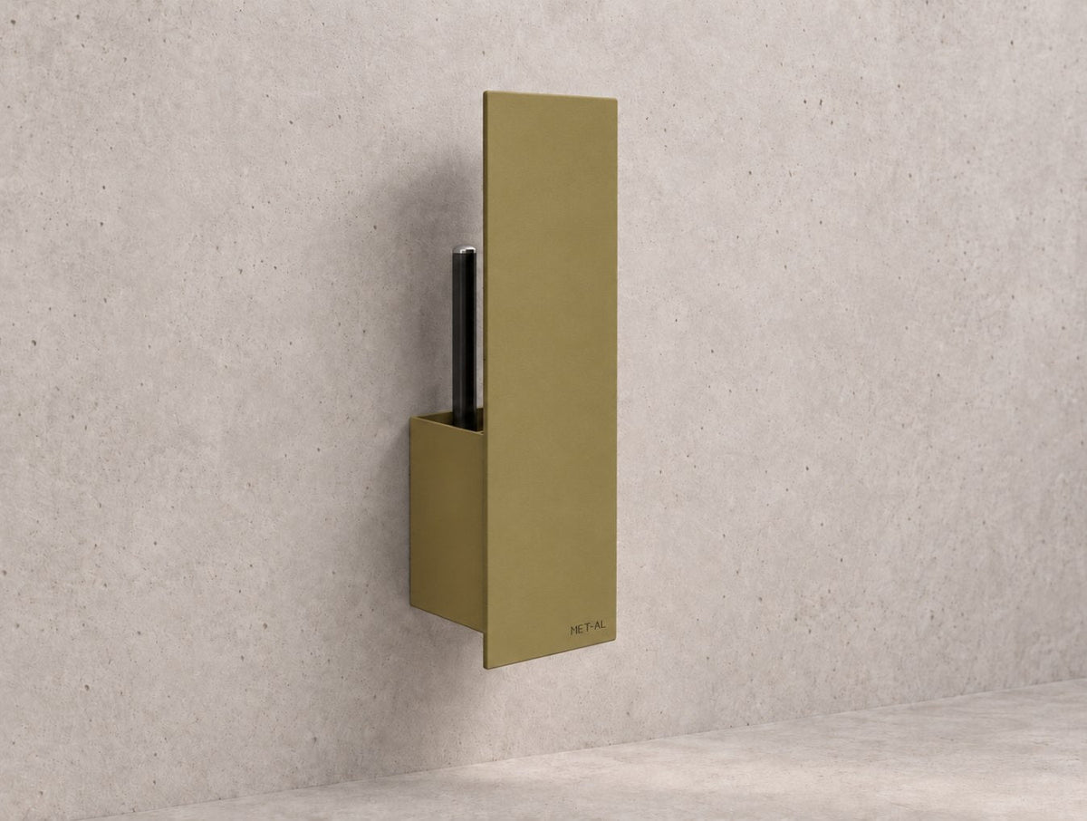 The Bloc Range Wall-Mounted Metal Toilet Brush Holder - MET-AL