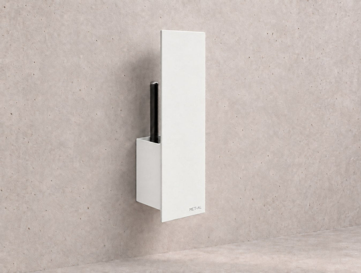 The Bloc Range Wall-Mounted Metal Toilet Brush Holder - MET-AL