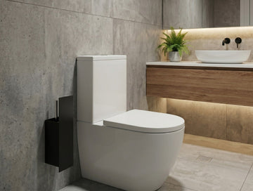 The Bloc Wall - Mounted Toilet Brush Holder - MET - AL