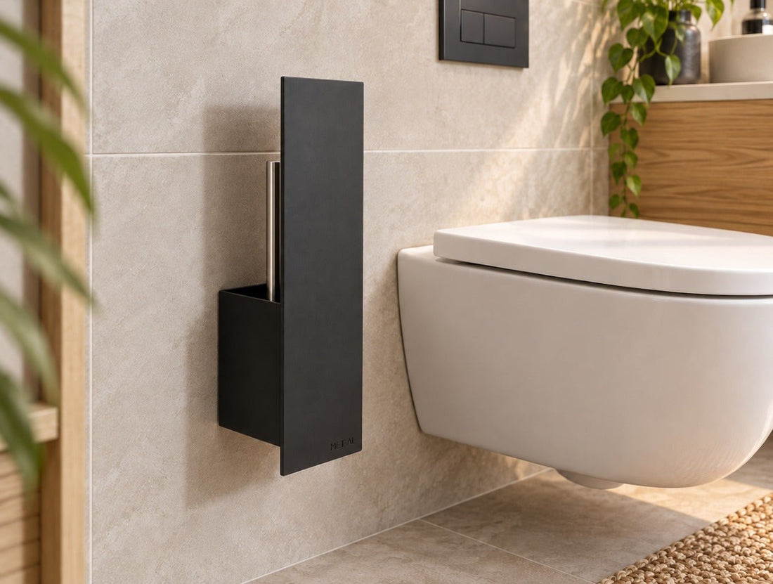 The Bloc Wall-Mounted Toilet Brush Holder - MET-AL