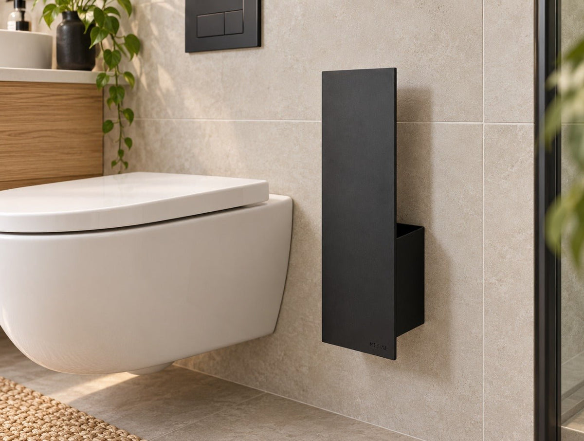 The Bloc Wall-Mounted Toilet Brush Holder - MET-AL