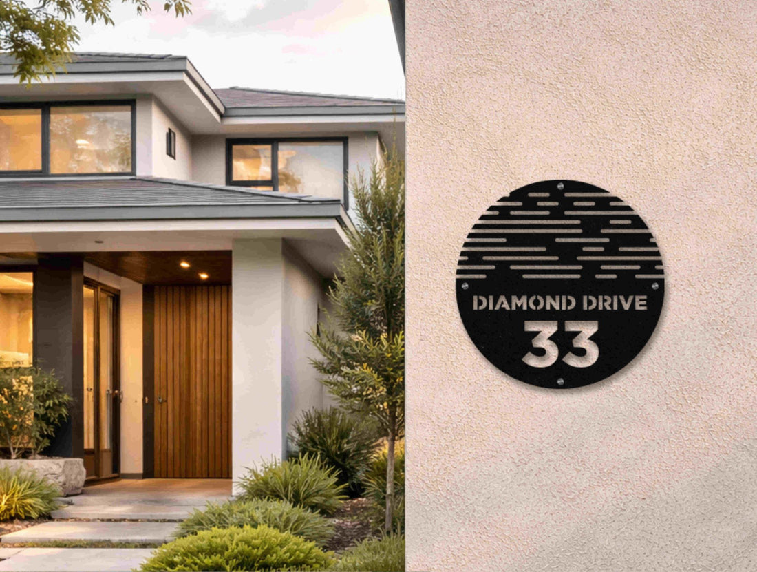 The Circular Deco Metal House Number - MET - AL