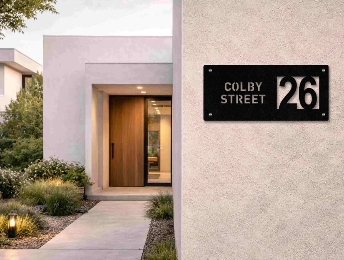 The Contemporary Metal House Number - MET - AL