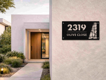 The Deco Metal House Number - MET - AL