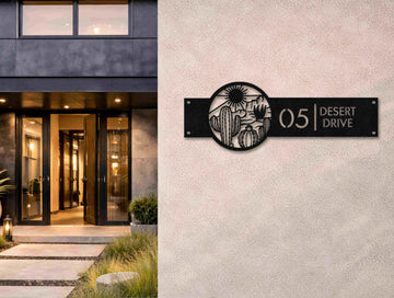 The Desert Metal House Number - MET - AL