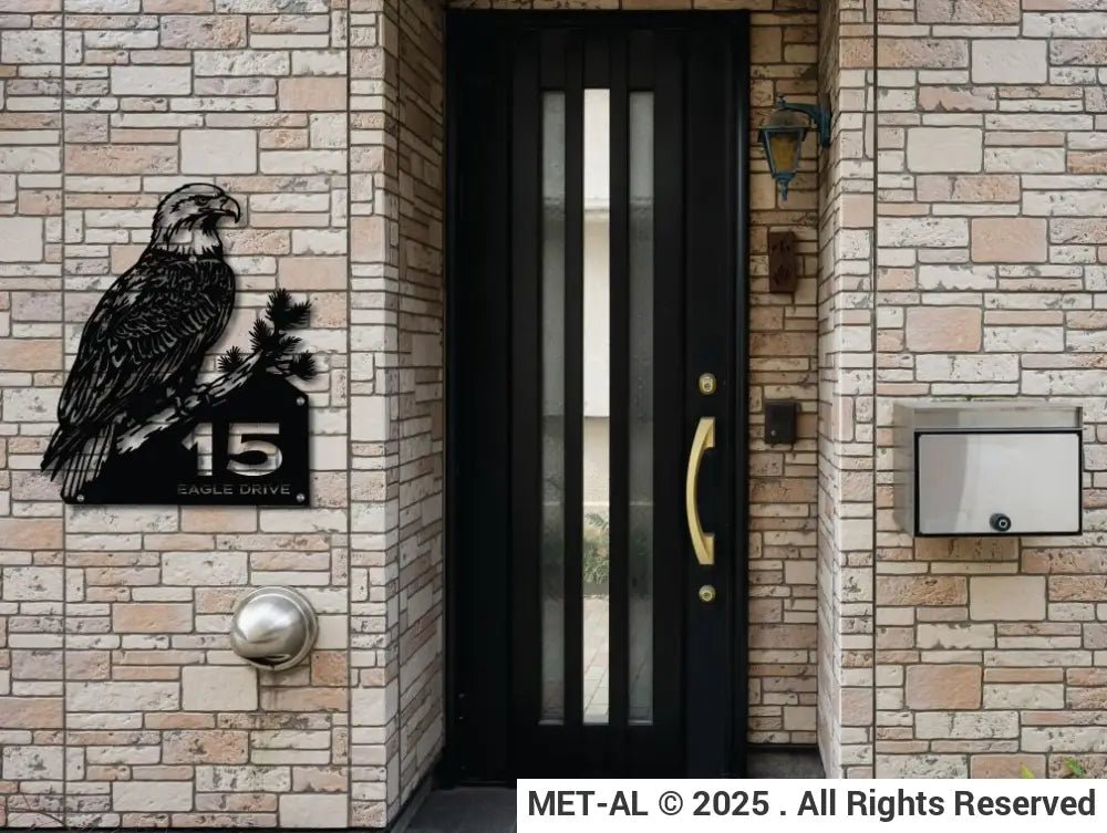 The Eagle Metal House Number - MET - AL