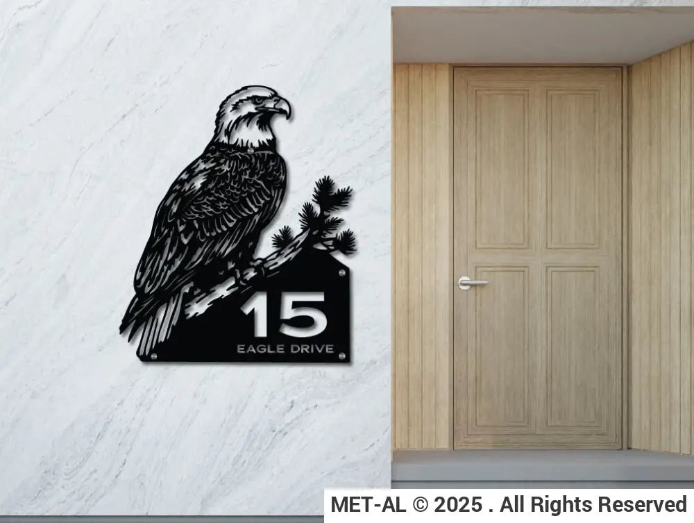 The Eagle Metal House Number - MET - AL