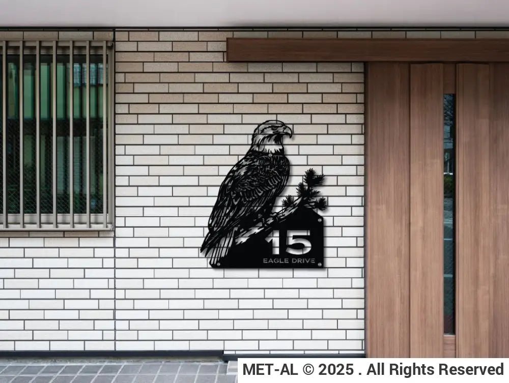 The Eagle Metal House Number - MET - AL