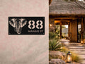 The Elephant Metal House Number - MET - AL