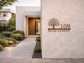 The Evergreen Metal House Number - MET - AL