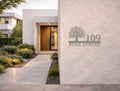 The Evergreen Metal House Number - MET - AL