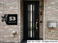 The Giraffe Metal House Number - MET - AL