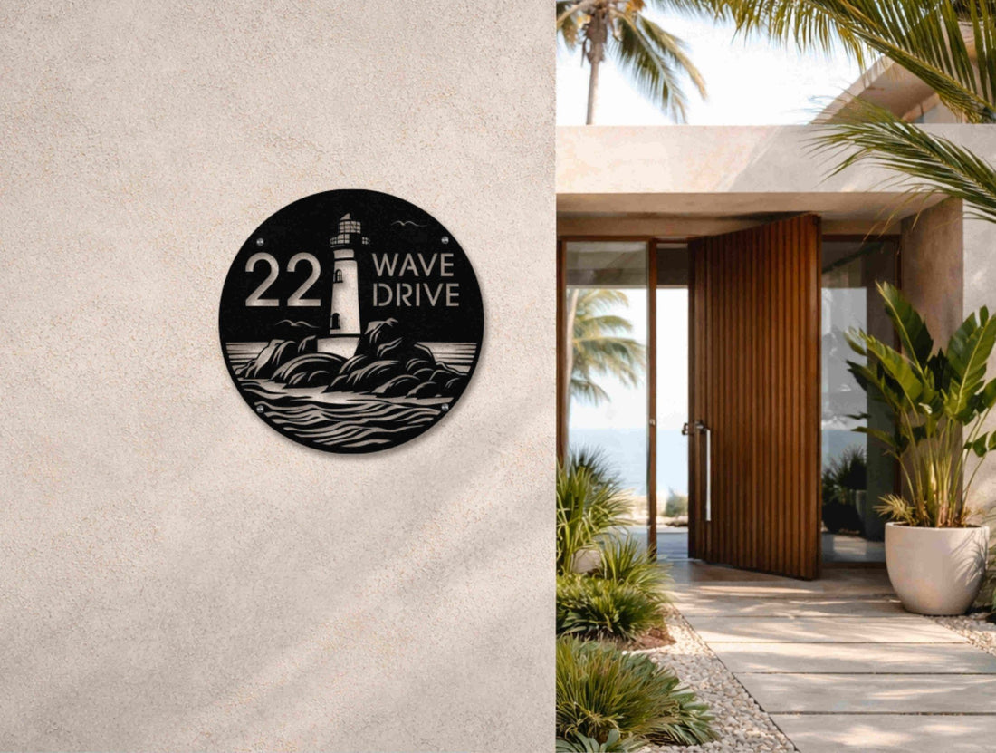 The Guiding Light Metal House Number - MET - AL