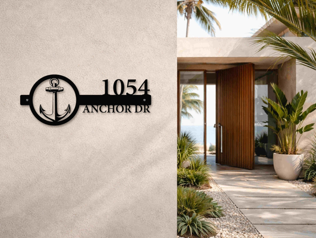 The Iron Anchor Metal House Number - MET - AL