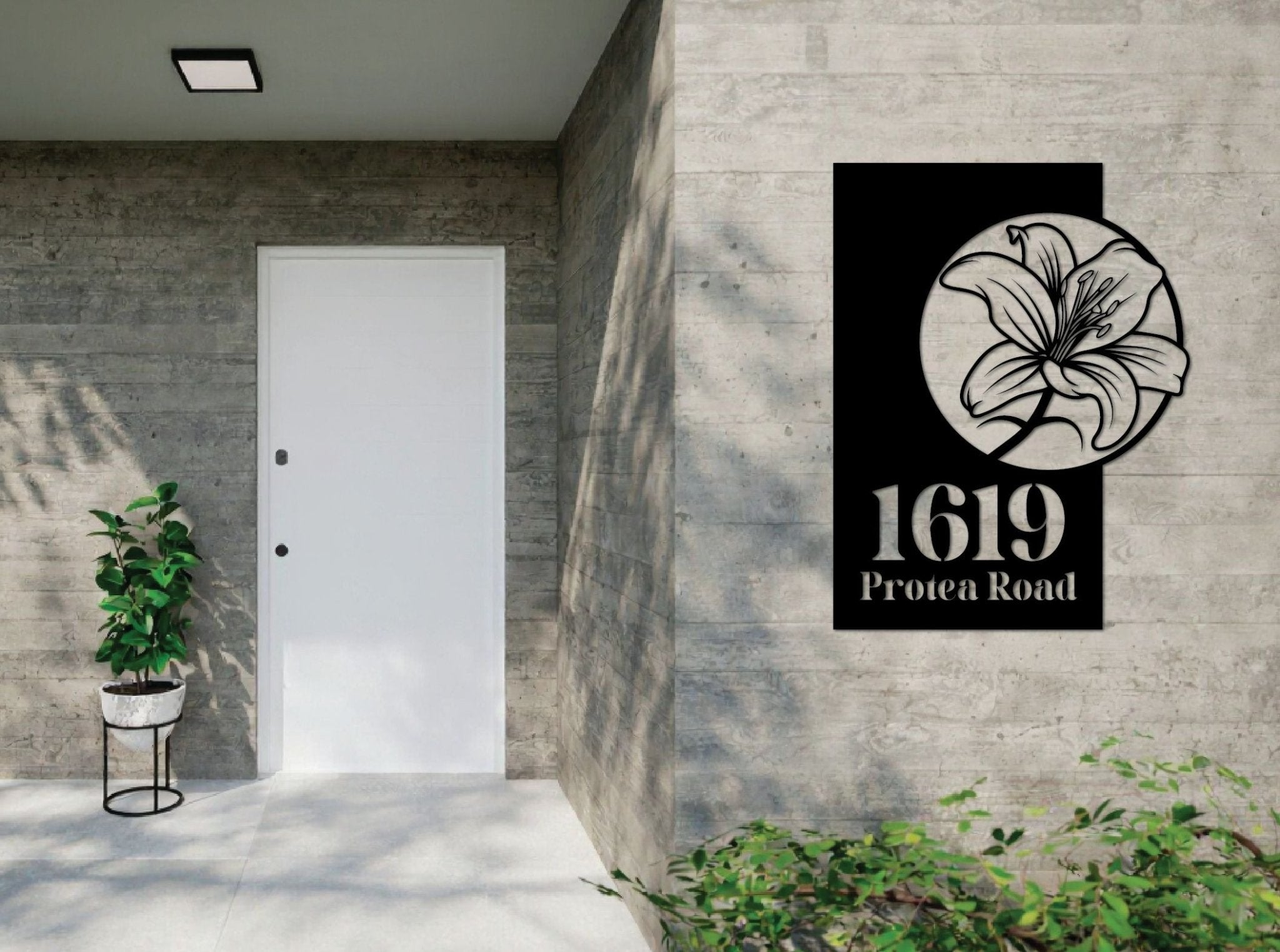Lily Metal House Number - MET - AL