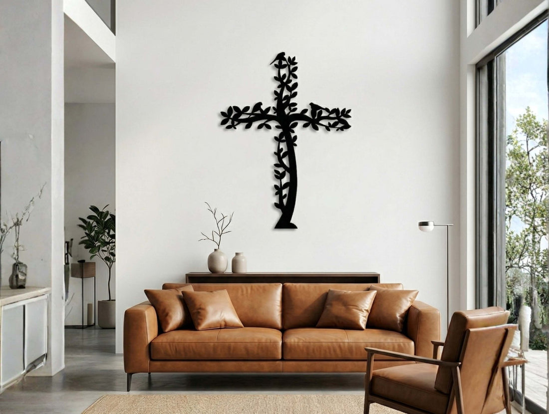 The Living Cross Metal Wall Art - MET - AL