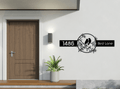 The Love Birds Metal House Number - MET - AL