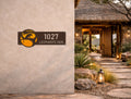 The Luxe Leopard Metal House Number - MET - AL