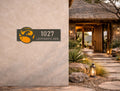 The Luxe Leopard Metal House Number - MET - AL