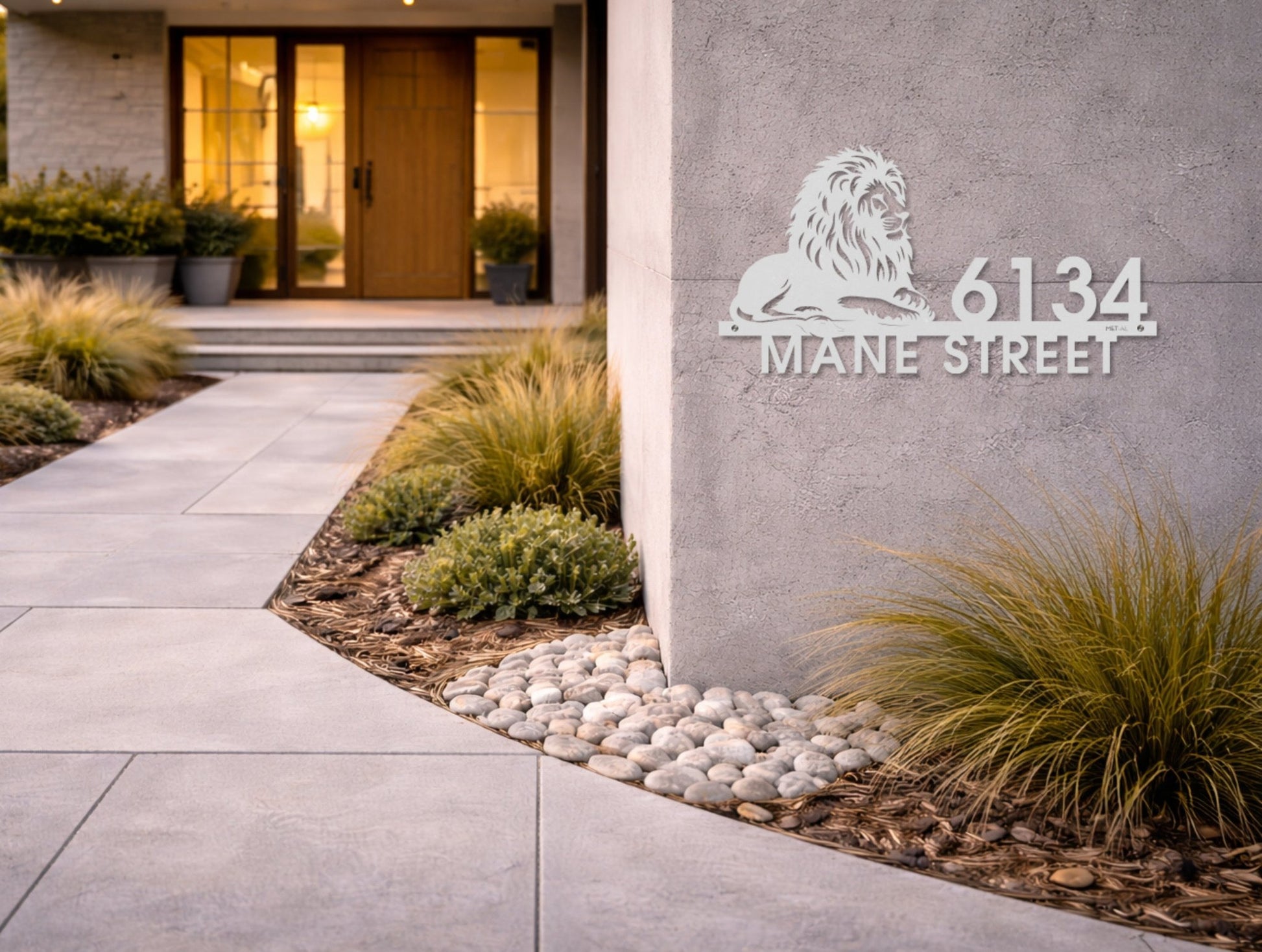 The Majestic Mane Metal House Number - MET - AL