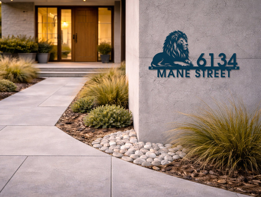 The Majestic Mane Metal House Number - MET - AL
