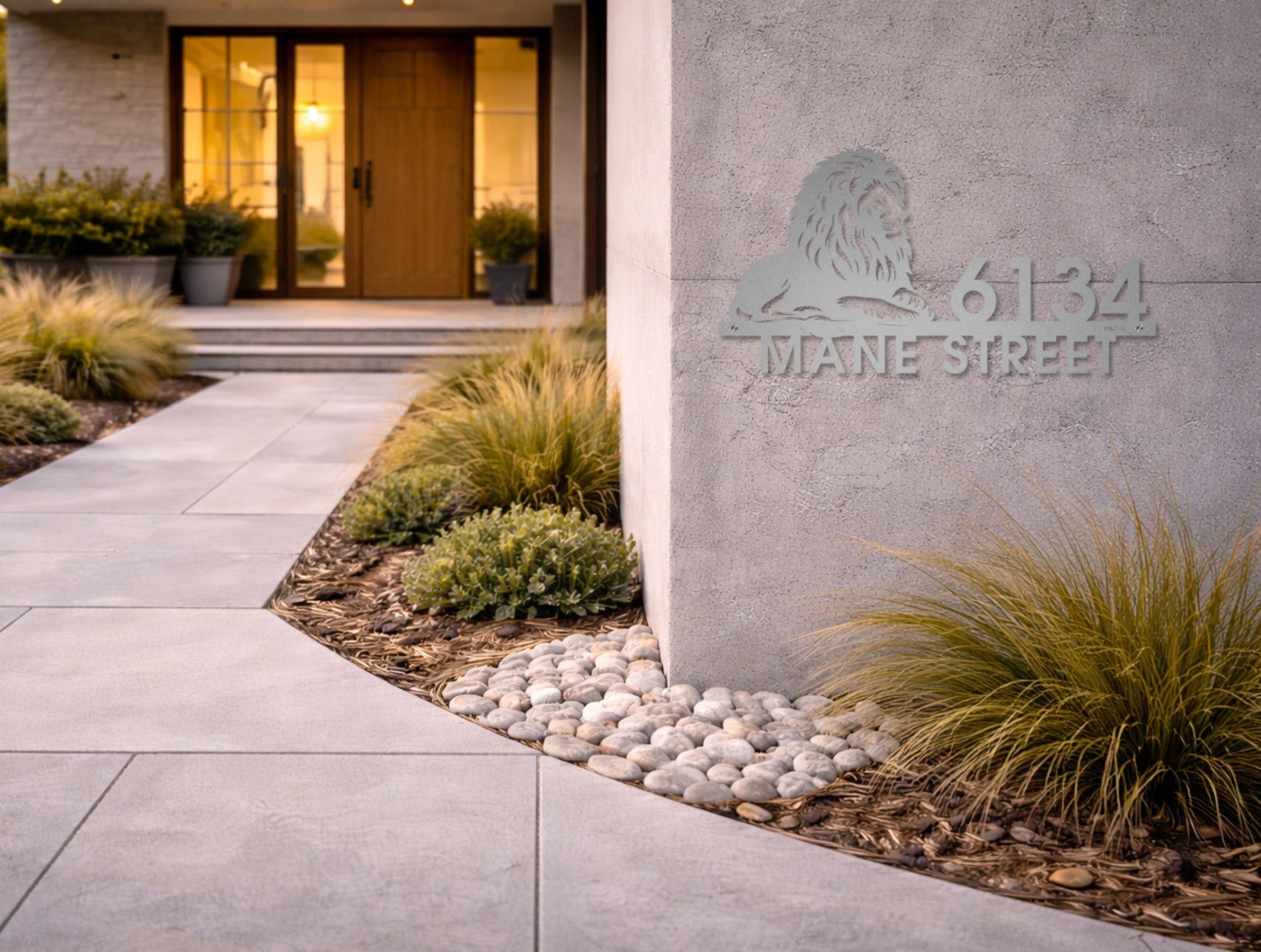The Majestic Mane Metal House Number - MET - AL