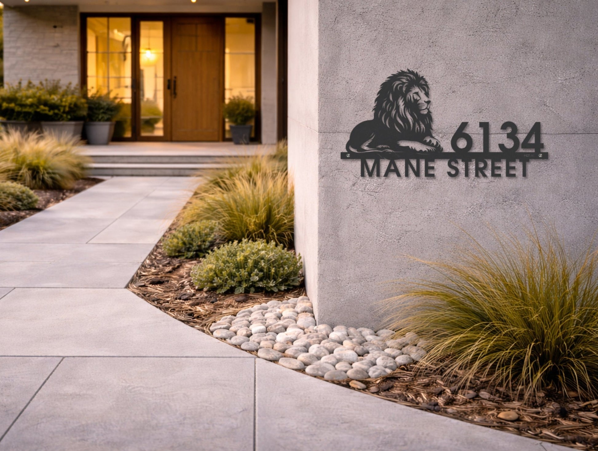 The Majestic Mane Metal House Number - MET - AL