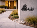 The Majestic Mane Metal House Number - MET - AL