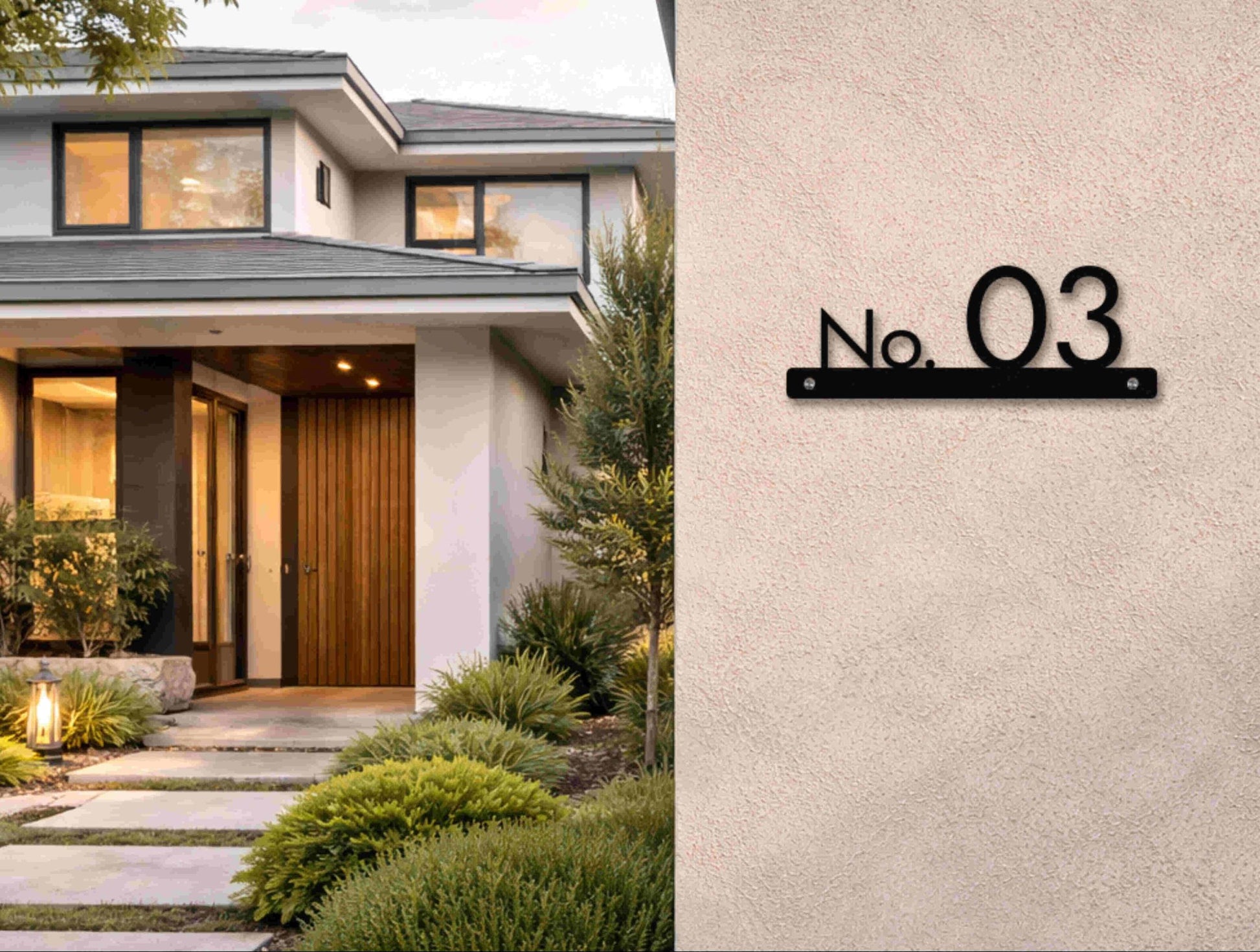 The Minimalist Metal House Number - MET - AL