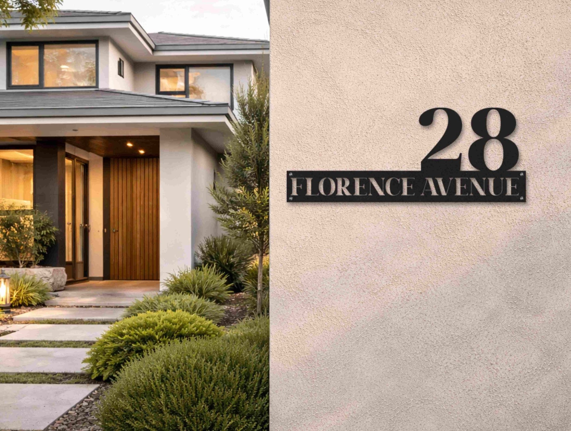 The Modern Metal House Number - MET - AL