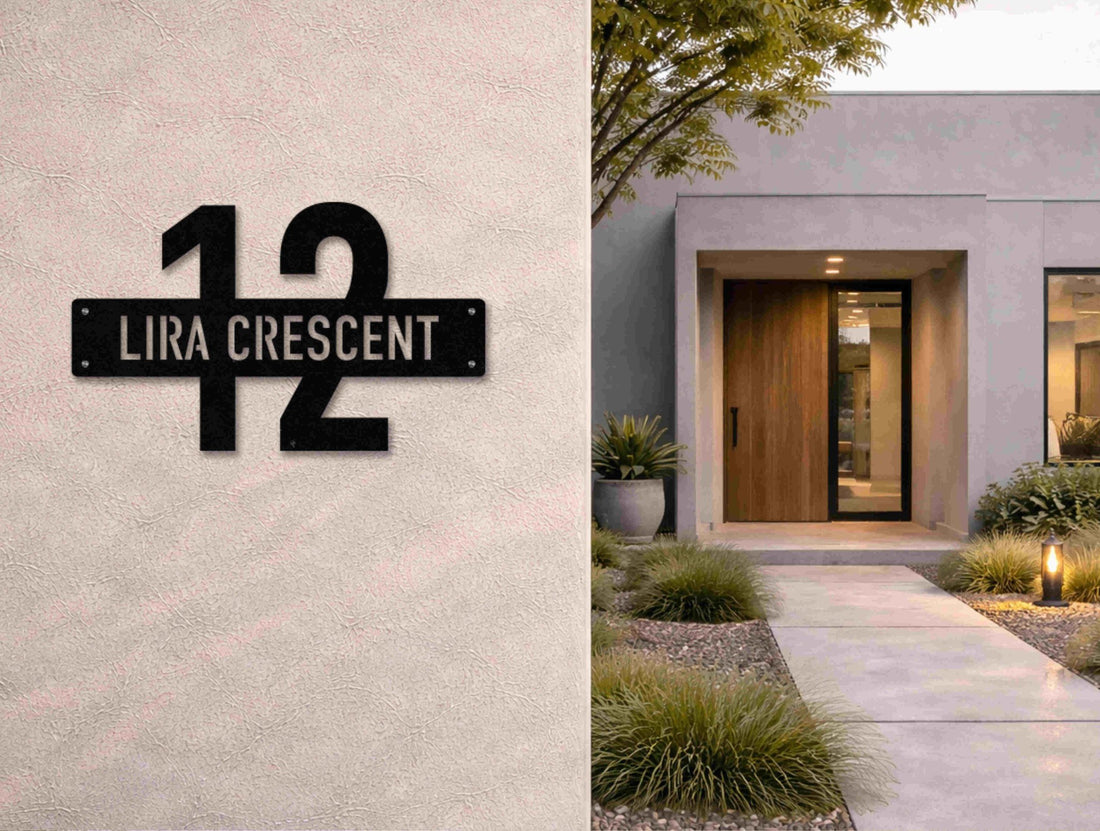 The Modernist Metal House Number - MET - AL